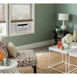 8,000 BTU Window-Mounted Room Air Conditioner in White with Wi-Fi