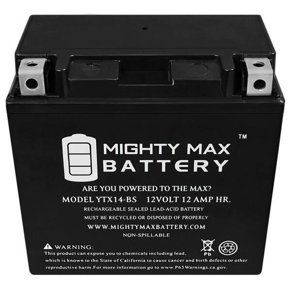 Mighty Max Battery Ytx14-bs 12 -Volt 12 Ah 200 CCA Rechargeable Seale