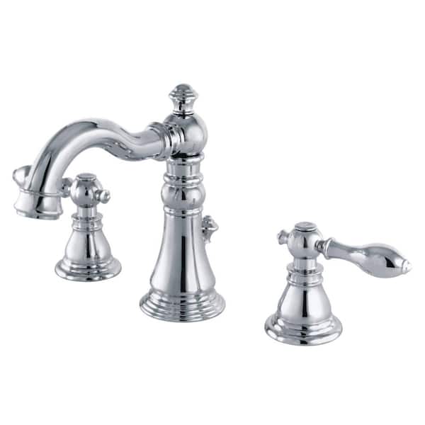 American Classic 8 in. Widespread 2-Handle 6 in. Widespread Bathroom Sink Faucet with Pop-Up Drain in Chrome