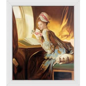 The Love Letter, 1770 by Jean-Honore Fragonard Galerie White Framed People Oil Painting Art Print 24 in. x 28 in.