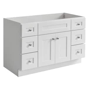 Brookings 48 in W x 21.73 in D x 31.5 in H Fully Assembled Bath Vanity Cabinet without Top in White