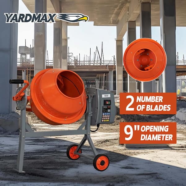 YARDMAX 1.6 cu. ft. Concrete Mixer YM0046 - The Home Depot