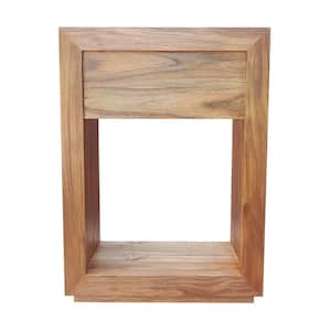 Rennes 24 in. W x 17.68 in. D x 32 in. H Bath Vanity Cabinet without Top in Reclaimed Natural Teak