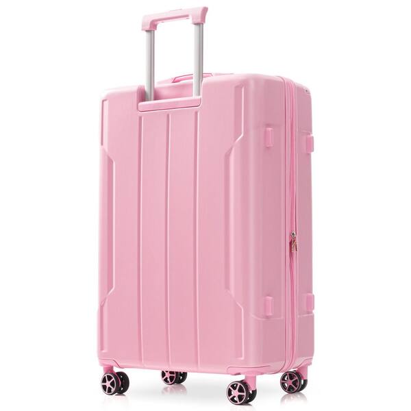 Tatahance 29.5 in. Pink Lightweight Durable ABS Hardshell Suitcase