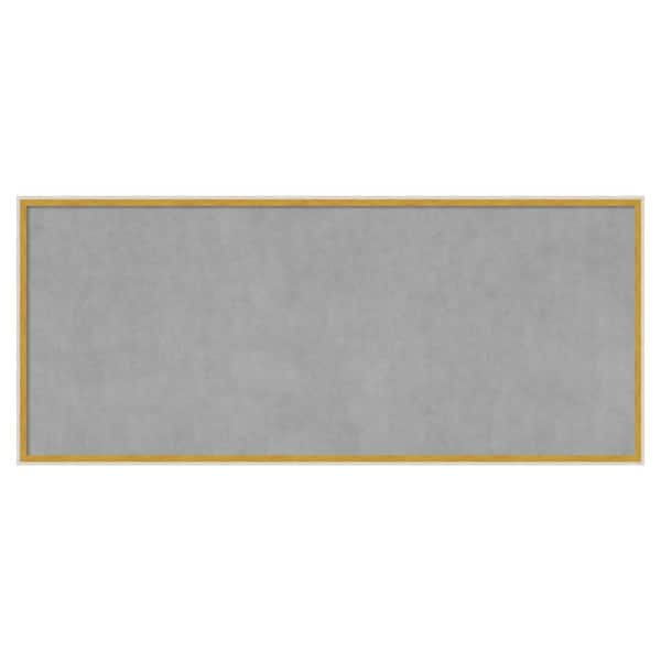 Amanti Art Paige White Gold 49 in. x 21 in Framed Magnetic Board
