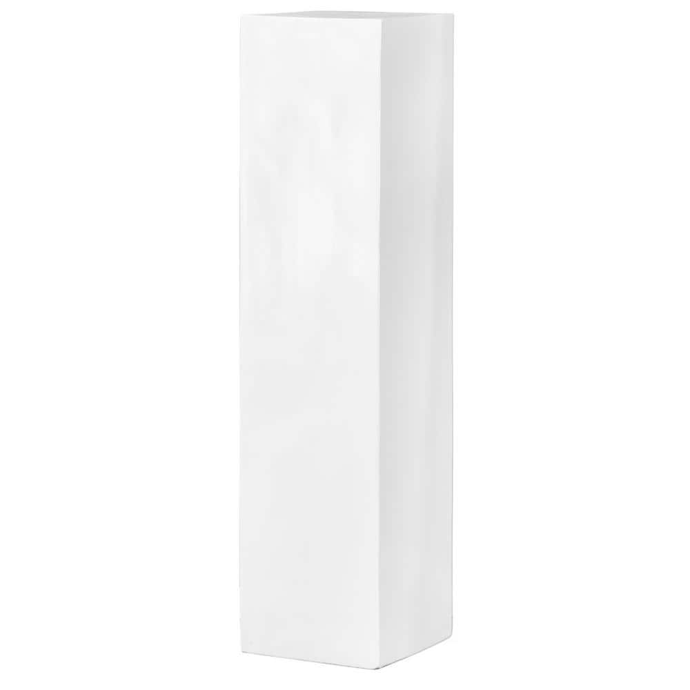 Tall White Magnesium Oxide Decorative Pedestal Stand