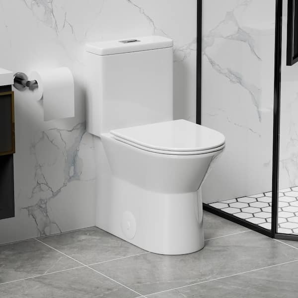 ZXDDMS Rough in 12 in. 1-Piece Toilet 1.1/1.6 GPF Powerful Dual