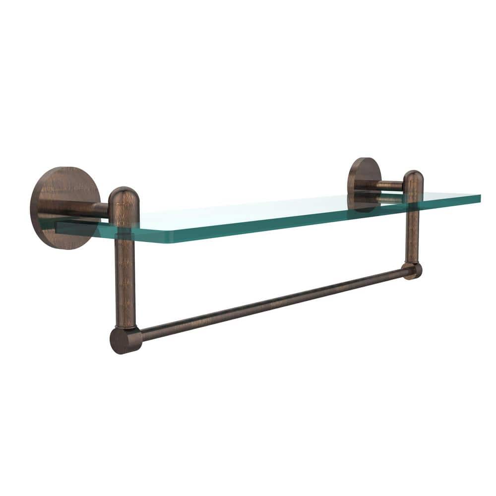 Allied Brass Tango Collection 22 in. Glass Vanity Shelf with Integrated  Towel Bar in Venetian Bronze TA-1TB/22-VB The Home Depot