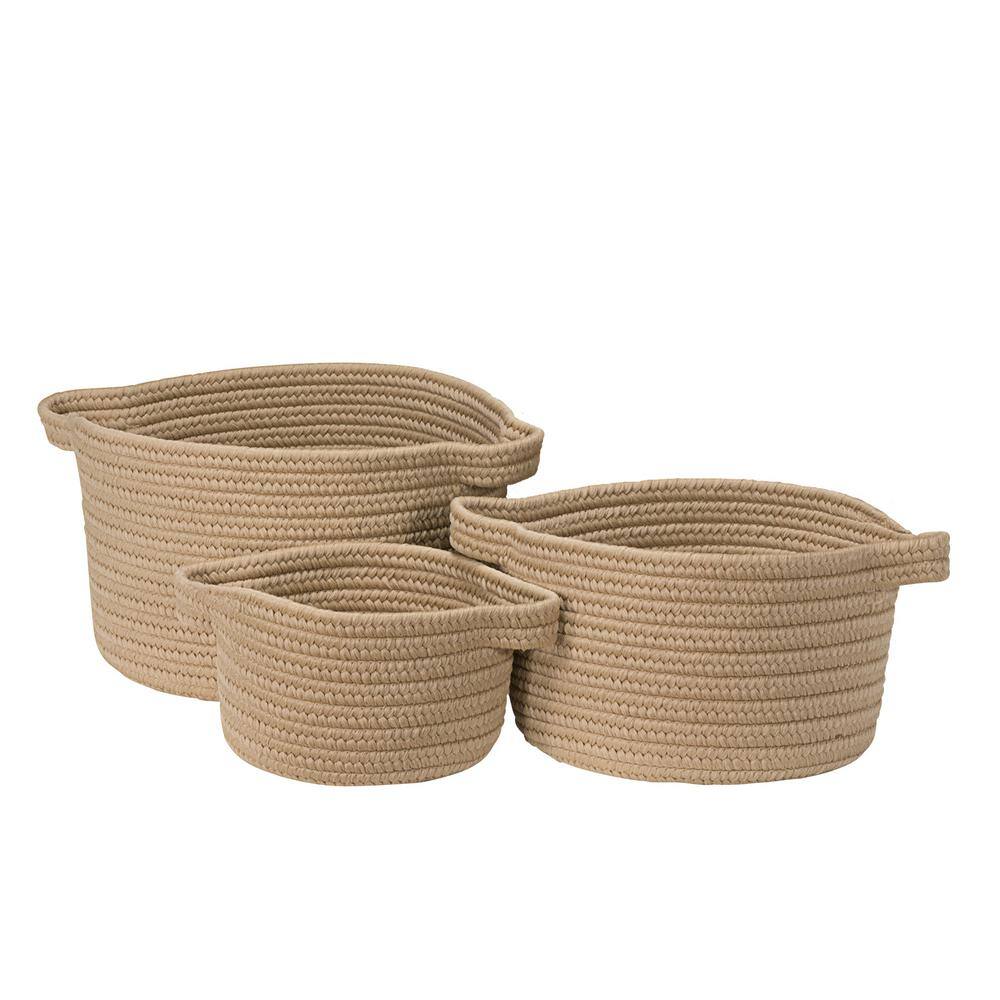 Colonial Mills Santorini Sandcastle Polypropylene Storage (Set of 3 ...