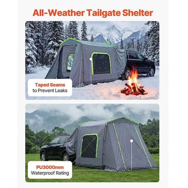 tent attached to car EighteenTek Tents for Camping SUV this suv tailgate tent Color:Light Green (Curtains) HILLEBERG Tarp UL 10 komfort