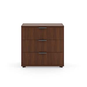 Merge 3-Drawer Brown Walnut Chest of Drawers (31.5 in W x 30.75 in H)