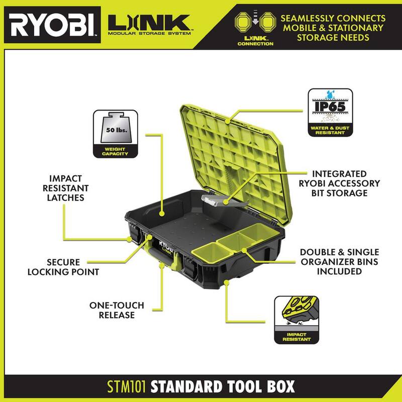 22.7 in. LINK Rolling Tool Box with LINK Standard Tool Box and LINK Tool Crate