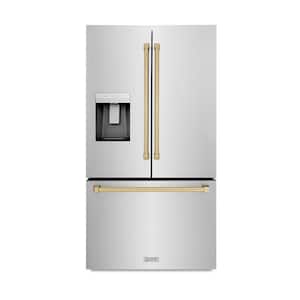 ZLINE Kitchen and Bath 36 in. 3-Door French Door Refrigerator w