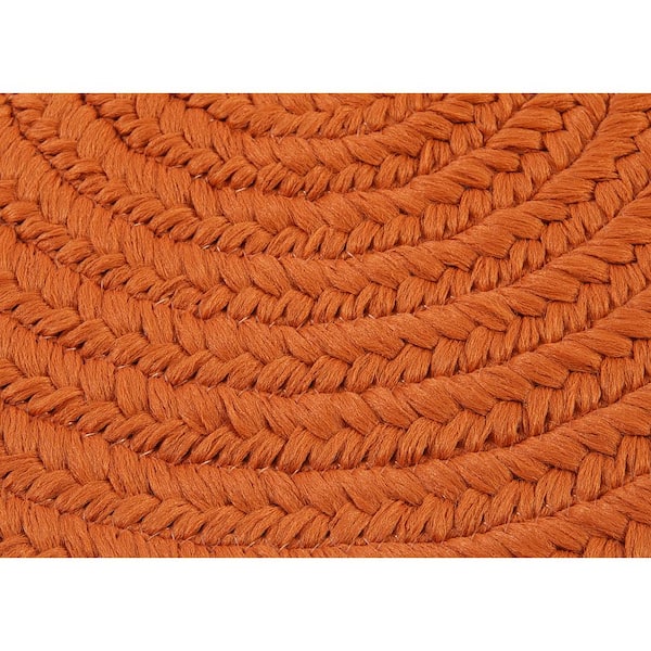 Trends Tangerine 2 ft. x 10 ft. Braided Runner Rug