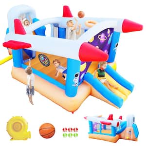 6-in-1 Outdoor Indoor Inflatable Bounce House with Blower
