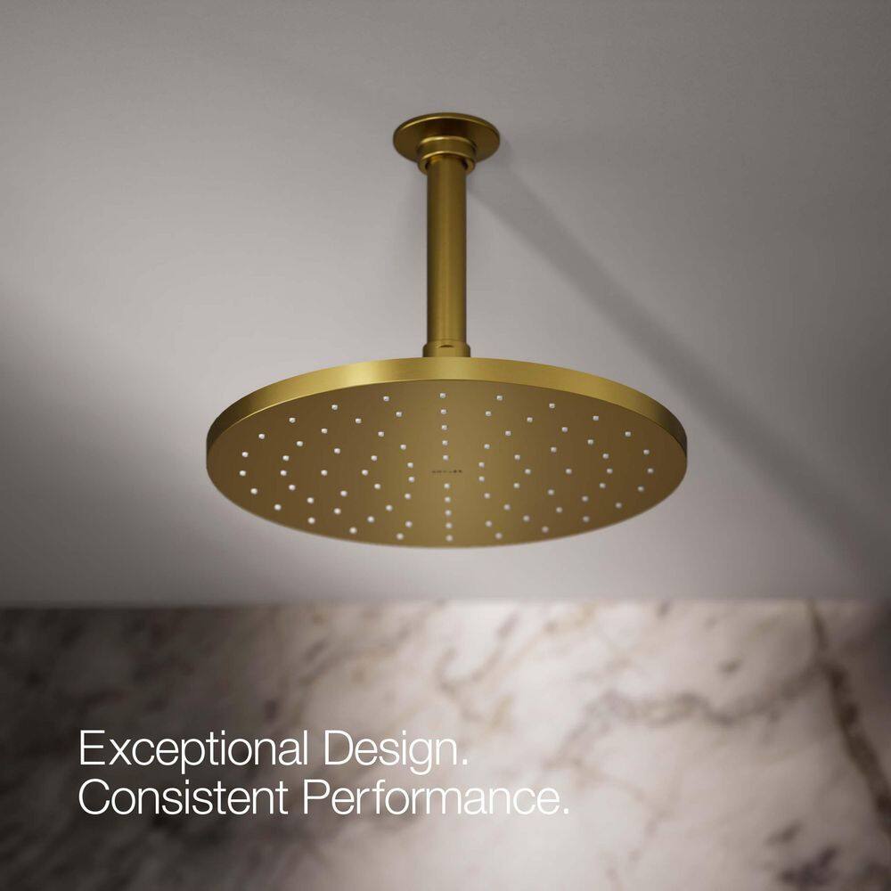 10'' Vibrant Moderne Brushed Gold Brass Rain Shower Head