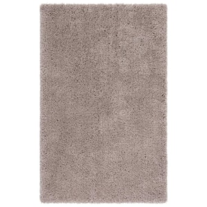 Classic Shag Ultra Taupe 3 ft. x 4 ft. Solid Area Rug
