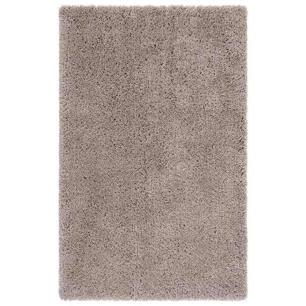 SAFAVIEH Classic Shag Ultra Taupe Doormat 3 ft. x 4 ft. Solid Area Rug