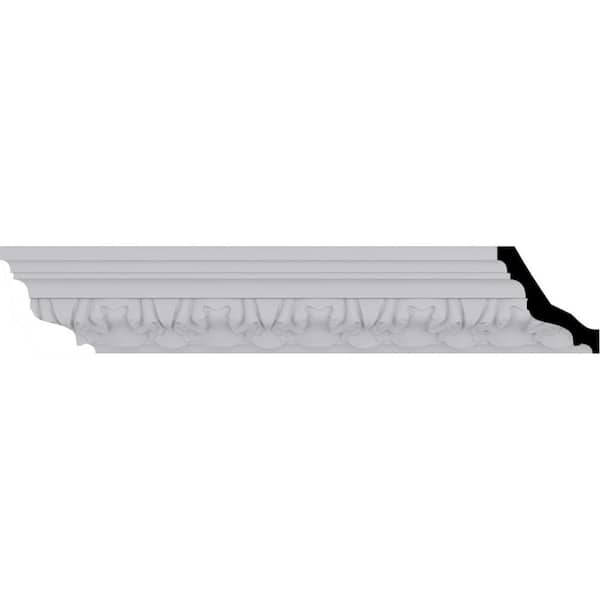 Ekena Millwork 2-5/8 in. x 2-3/4 in. x 94-1/2 in. Polyurethane Ashur Crown Moulding