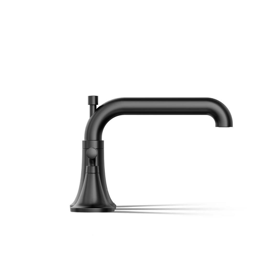 Tone Matte Black Deck-Mount Bath Faucet with Diverter Spout
