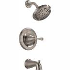 Porter Single-Handle 3-Spray Tub and Shower Faucet in Brushed Nickel (Valve Included)
