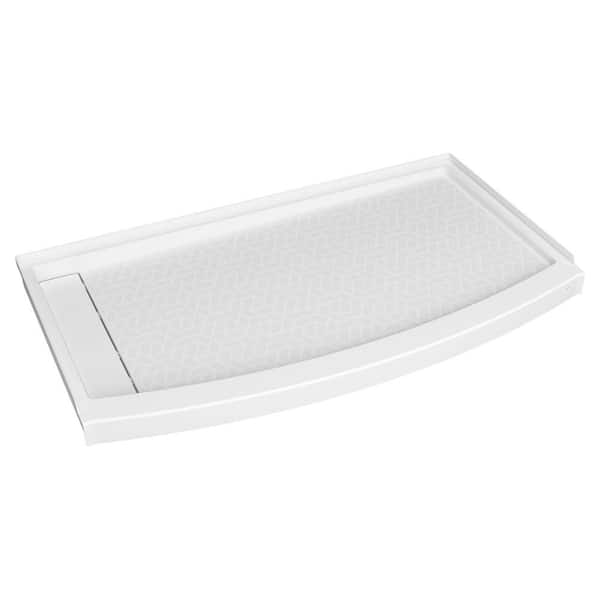 Ovation Curve 60 in. L x 30 in. W x 72 in. H Left Drain Alcove Shower Stall/Kit in Brushed Nickel