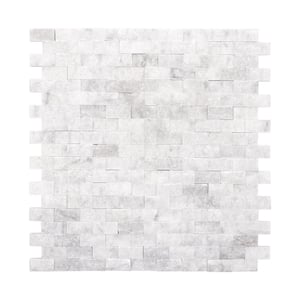 Carrara White 10.63 in. x 11.22 in. Natural Marble Peel and Stick Wall Tile (4.14 sq. ft./Case)