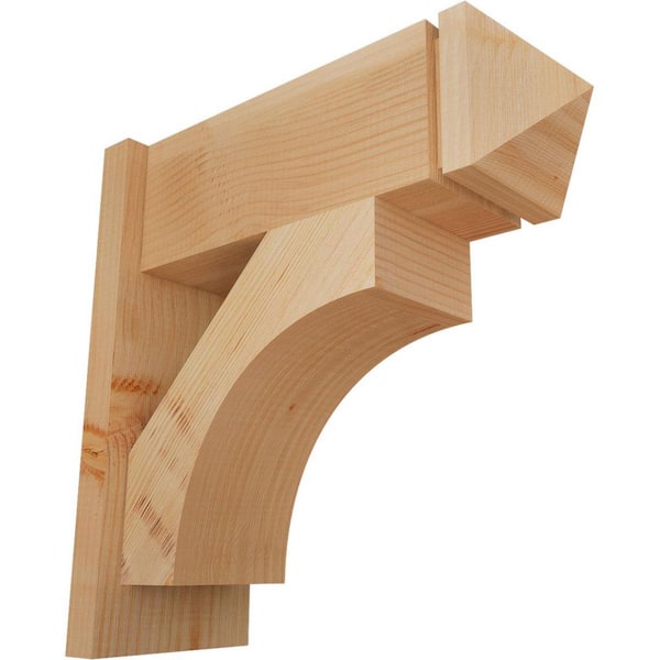 Ekena Millwork 8 in. x 20 in. x 20 in. Douglas Fir Westlake Arts and Crafts Smooth Outlooker