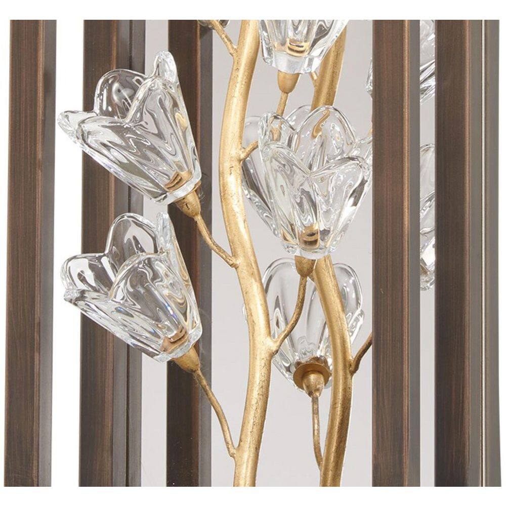 Empire Gold and Regal Bronze 2-Light Clear Glass Sconce