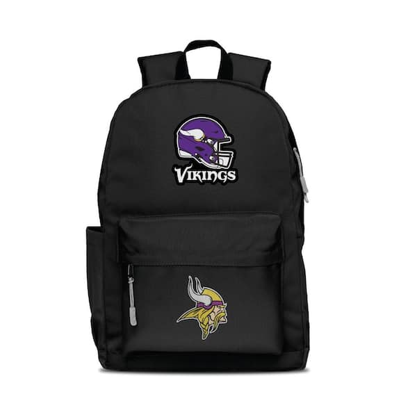 Mojo Minnesota Vikings 2-Logo 17 in. Black Campus Laptop Backpack