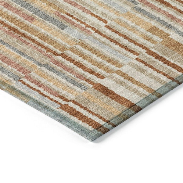 Chantille Machine Washable Indoor/Outdoor Abstract ACN2102 Paprika 8 ft. x 10 ft. Area Rug