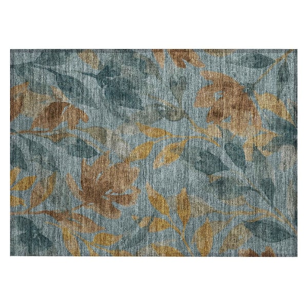 Chantille Machine Washable Indoor/Outdoor Abstract ACN2960 Teal 3 ft. x 4 ft. Area Rug