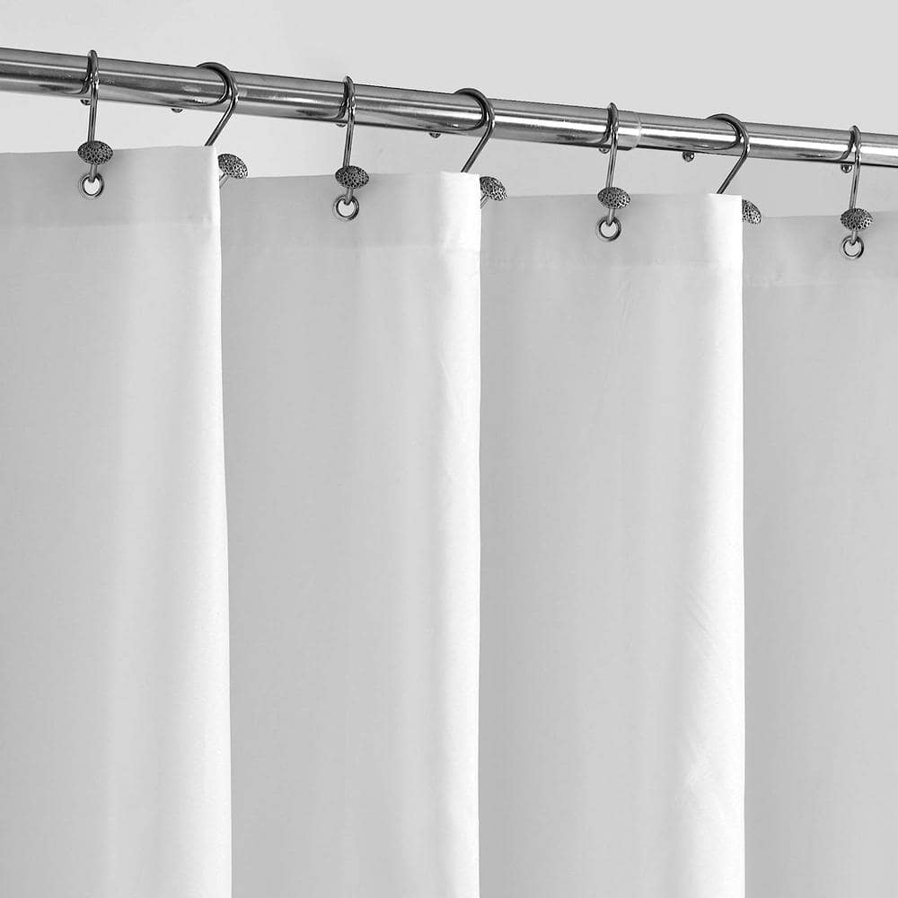 72 in. W x 72 in. L Waterproof Fabric Shower Curtain in White