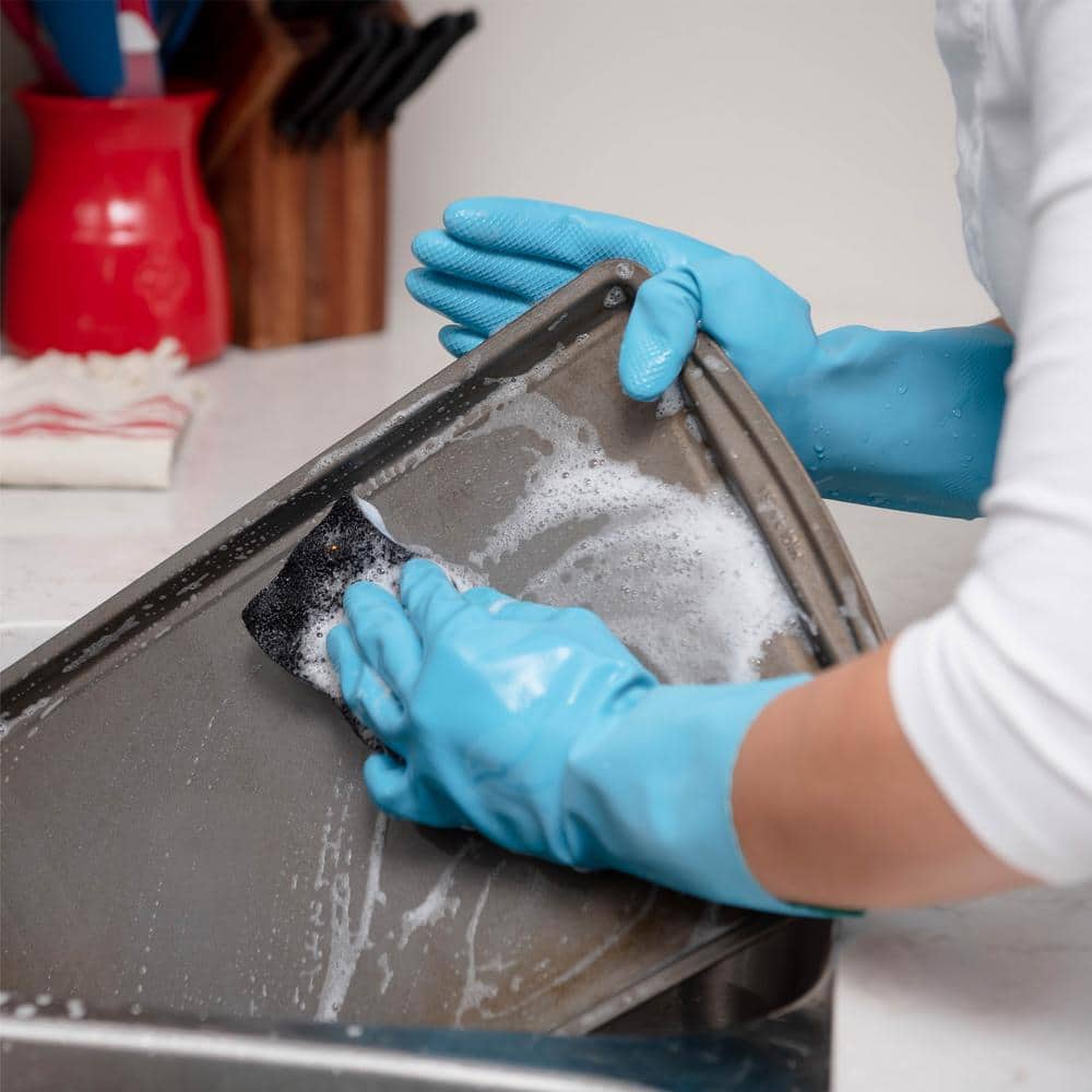 Buy Playtex Fresh Comfort Blue Latex Gloves, Large (1 Pair) Online at