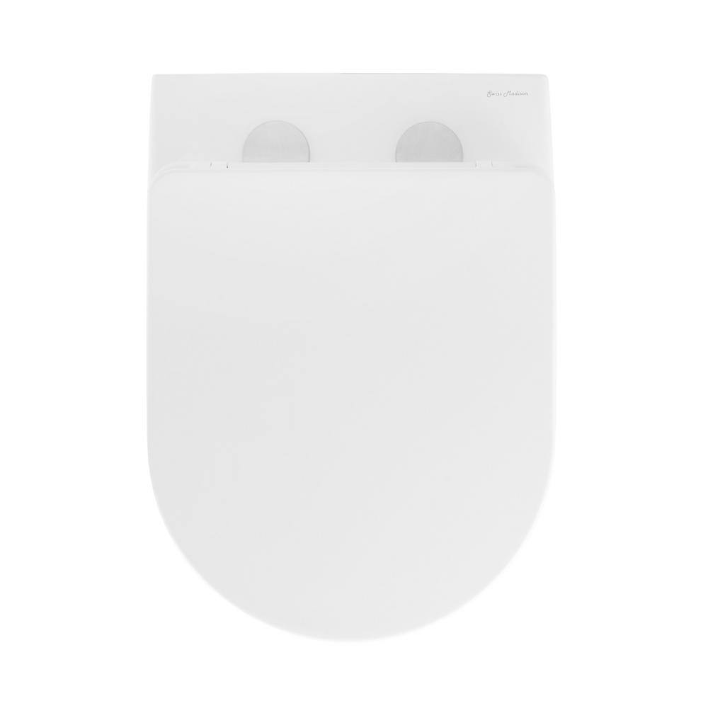 Ivy II Glossy White Ceramic Wall-Hung Elongated Toilet Bowl