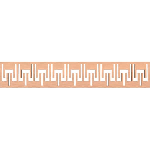 Ekena Millwork Victory Fretwork 0.375 in. D x 46.625 in. W x 8 in. L Alder Wood Panel Moulding