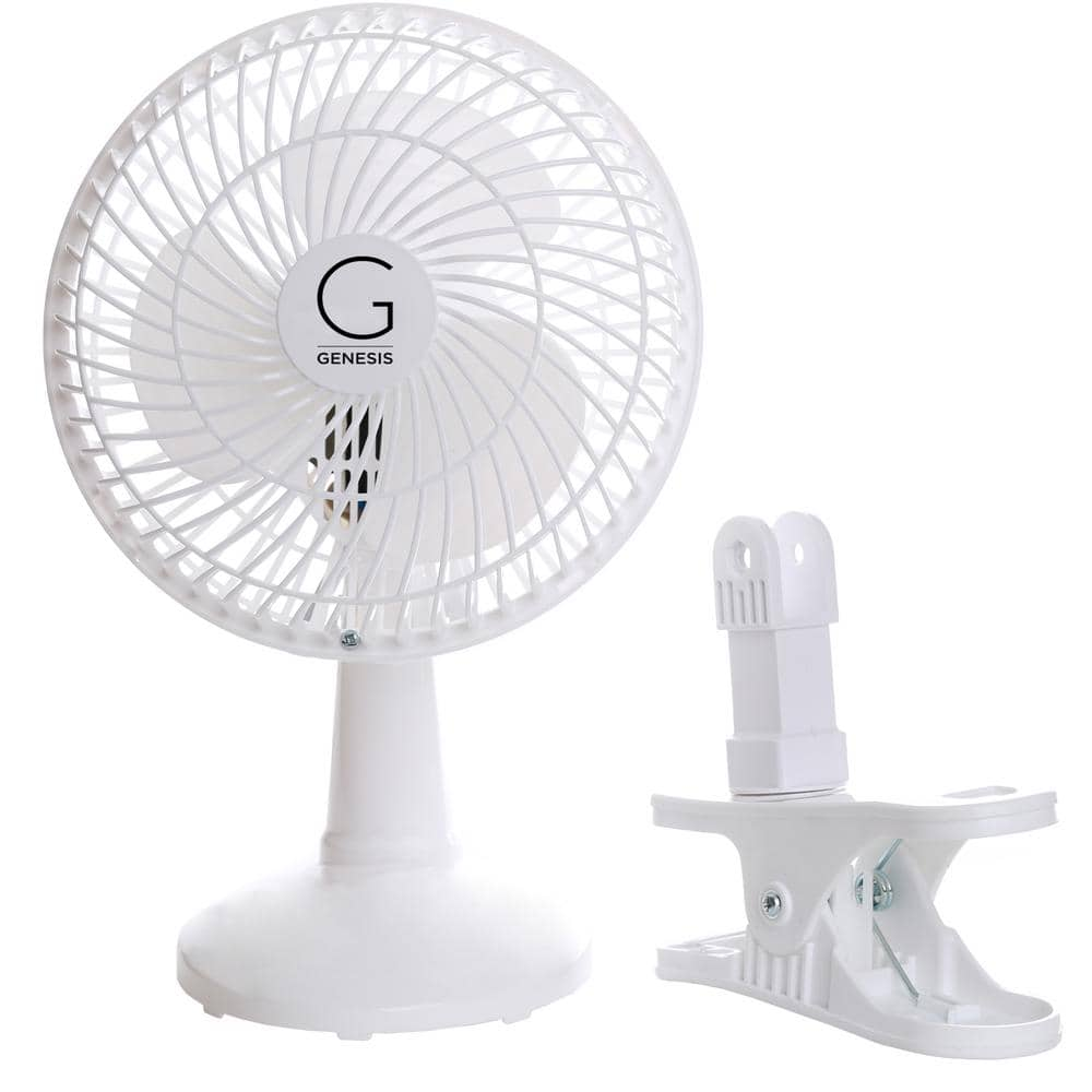 Genesis 6 In Convertible Table Top And Clip Fan In White A1clipfanwhite The Home Depot