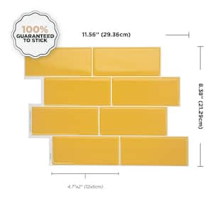 Metro Sunny 11.56 in. x 8.38 in. Vinyl Peel and Stick Tile (2.21 sq. ft. / 4-Pack)