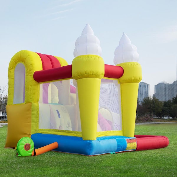 TOBBI 5-in-1 Inflatable Bouncy Castle Kids Bounce House with Slide, Storage  Bag and Repair Kit TH17G0899-GM The Home Depot