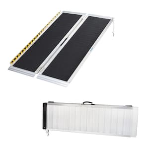 5 ft. Portable Aluminum Folding Ramp Suitable Compatible with Wheelchair Mobile Scooters Steps Home Stairs Doorways