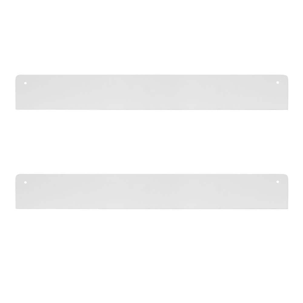 Mezzo White Metal Floating Wall Ledge Shelf Set