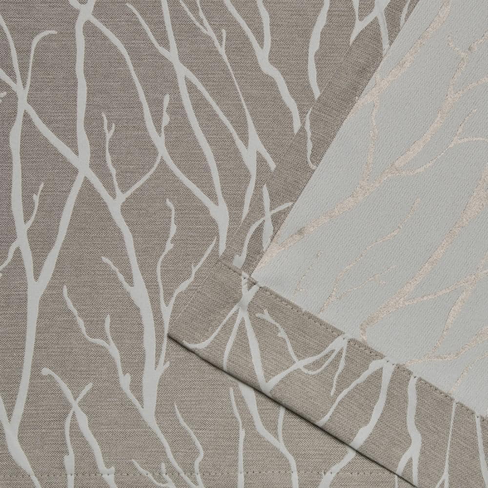 Natural Linen Look Blackout Grommet Curtain Panels, 52" x 63"