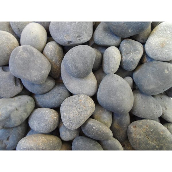 Unbranded Rock Ranch 0.25 cu. ft. 20 lbs. 1/2 in. to 1 in. Black Mexican Beach Pebble (40-Bag 10 cu. Ft. 800 lbs. Pallet)