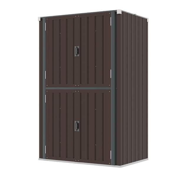 2 ft. W x 4 ft. D Metal Outdoor Storage Shed with Double Doors for Garden, Backyard(8 sq. ft. )