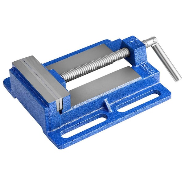 Drill Press Vise, 4 in. Jaw Width, Portable Bench Vise,Slotted Base for Easy Installation,Durable Cast Iron Construction
