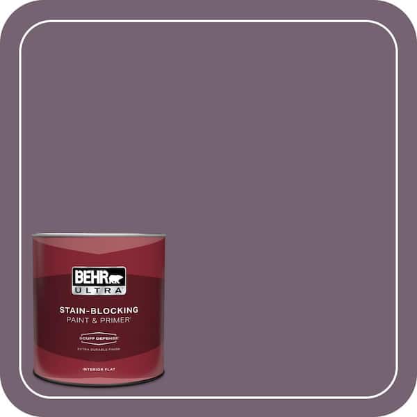 BEHR ULTRA 1 qt. #680F-6 Shy Violet Extra Durable Flat Interior Paint & Primer