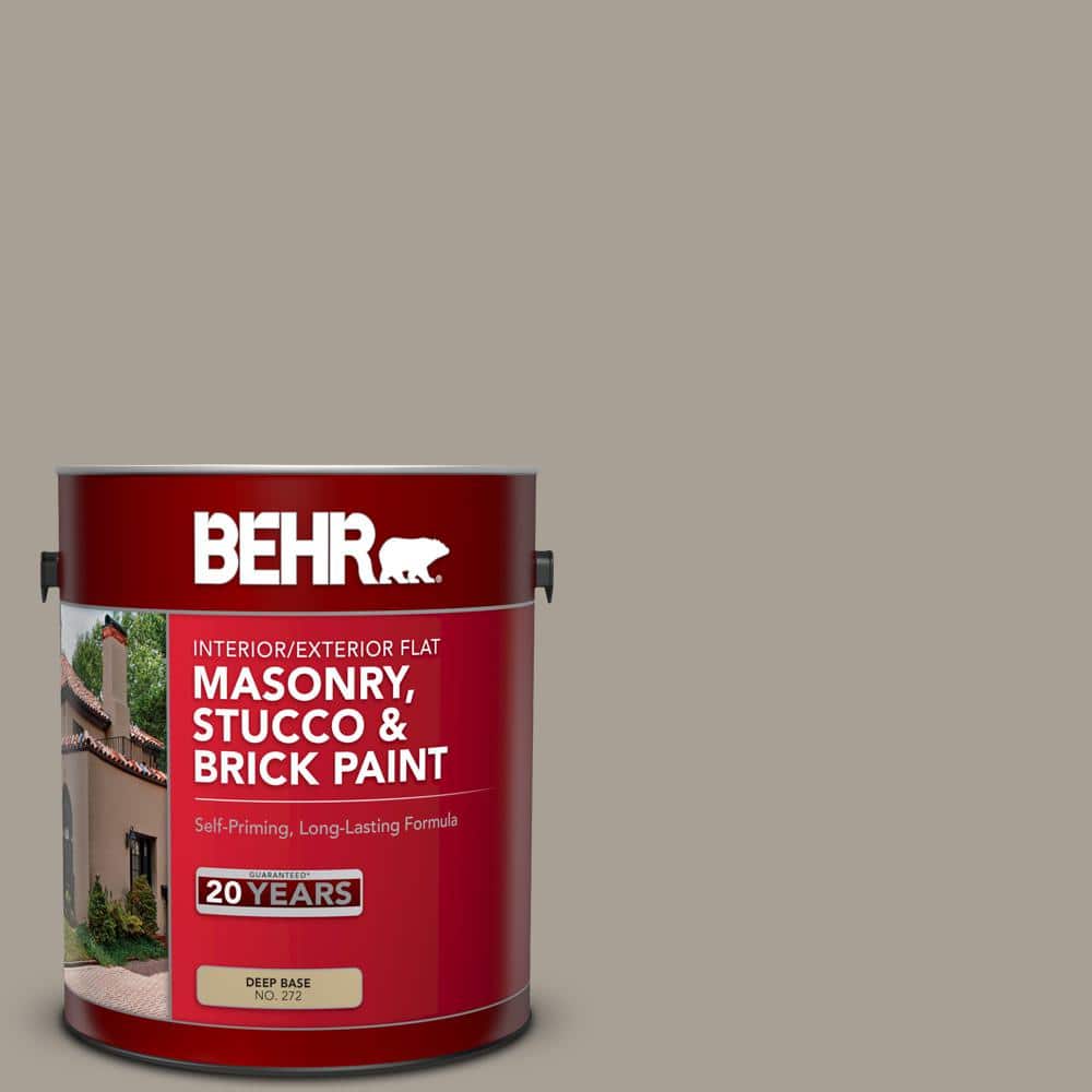 1 gal. #PPU24-09 True Taupewood Flat Masonry, Stucco and Brick Interior/Ext
