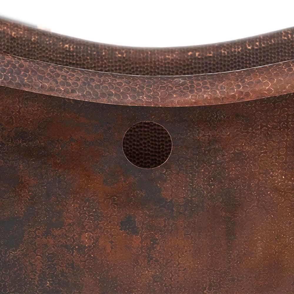 72" Hammered Oil-Rubbed Bronze Copper Double Slipper Bathtub