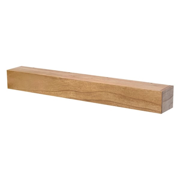 Classic 60 in. Aged Oak Cap-Shelf Mantel