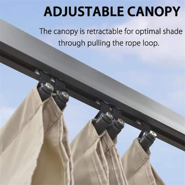 PURPLE LEAF 10 ft. x 18 ft. Gray Aluminum Frame Outdoor PURPLE LEAF 10 ft. x 18 ft. Gray Aluminum Frame Outdoor